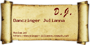 Danczinger Julianna névjegykártya